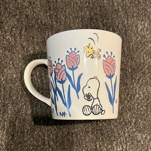 Peanuts Snoopy & Woodstock Floral Ceramic Mug